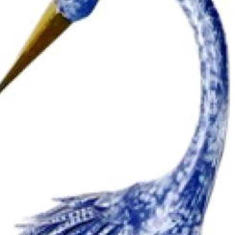 34" Blue And Gold Metal Birds Garden Accents Accessories Homeroots Outdoor