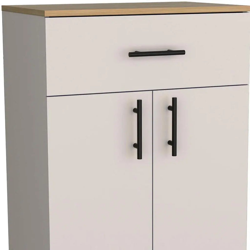 34" Ivory Wood Pantry Or Storage Closet Homeroots Kitchen & Dining