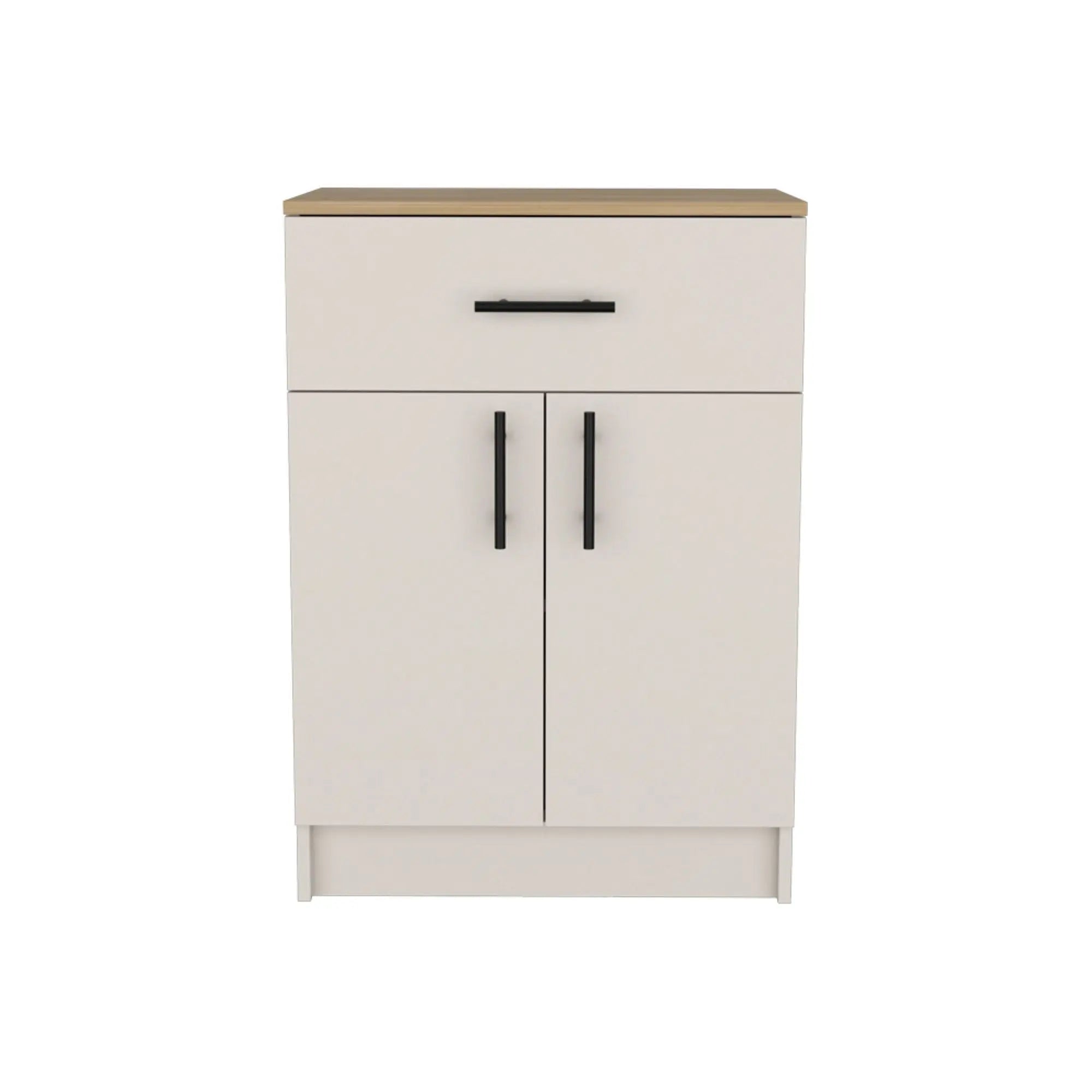 34" White Wood Two Door Pantry Or Storage Closet Homeroots Kitchen & Dining