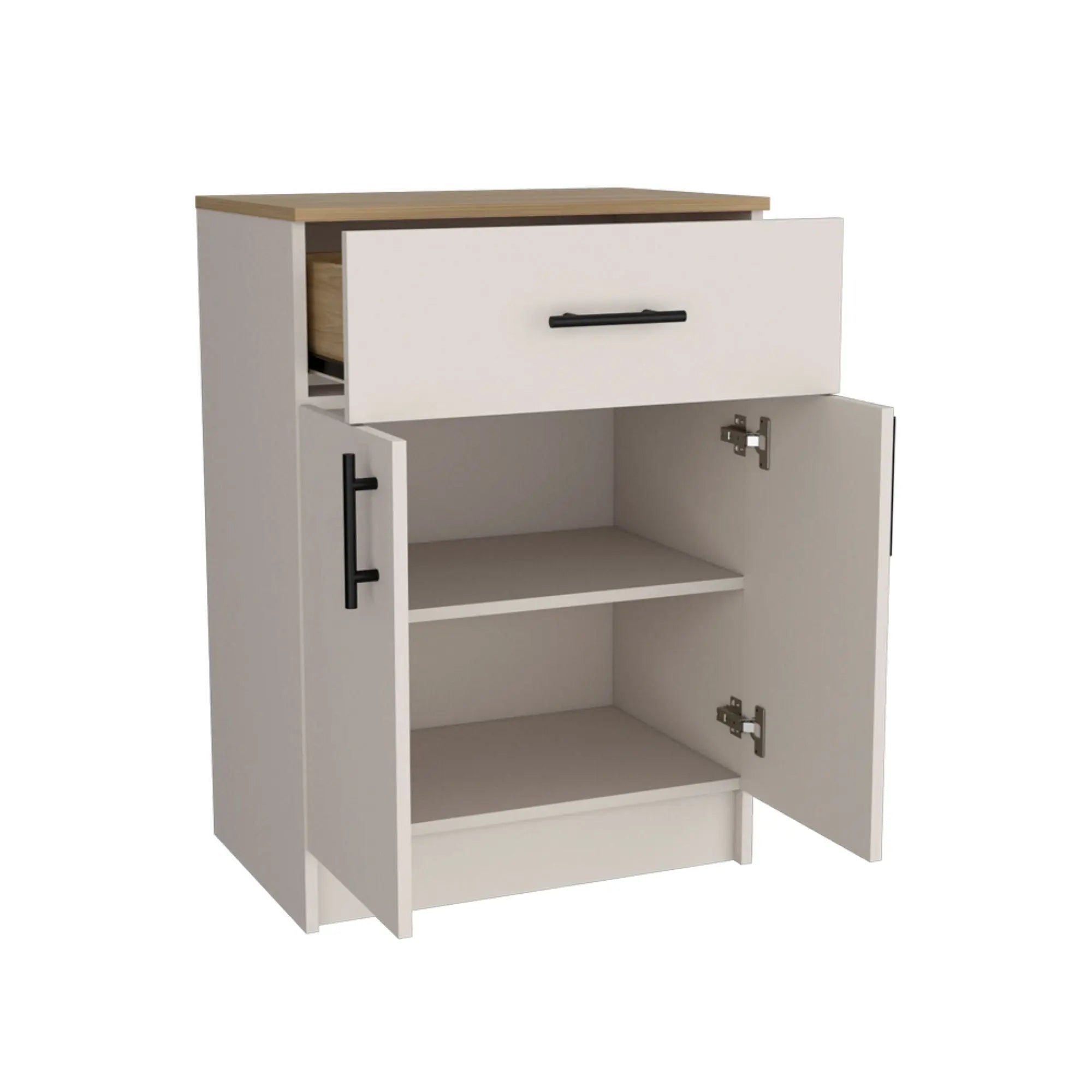 34" White Wood Two Door Pantry Or Storage Closet Homeroots Kitchen & Dining
