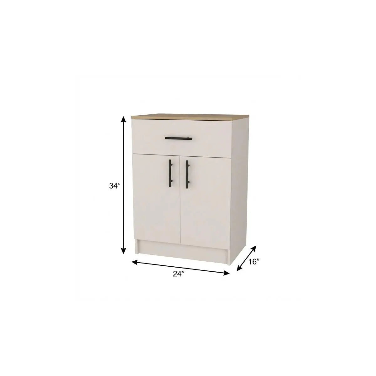 34" White Wood Two Door Pantry Or Storage Closet Homeroots Kitchen & Dining