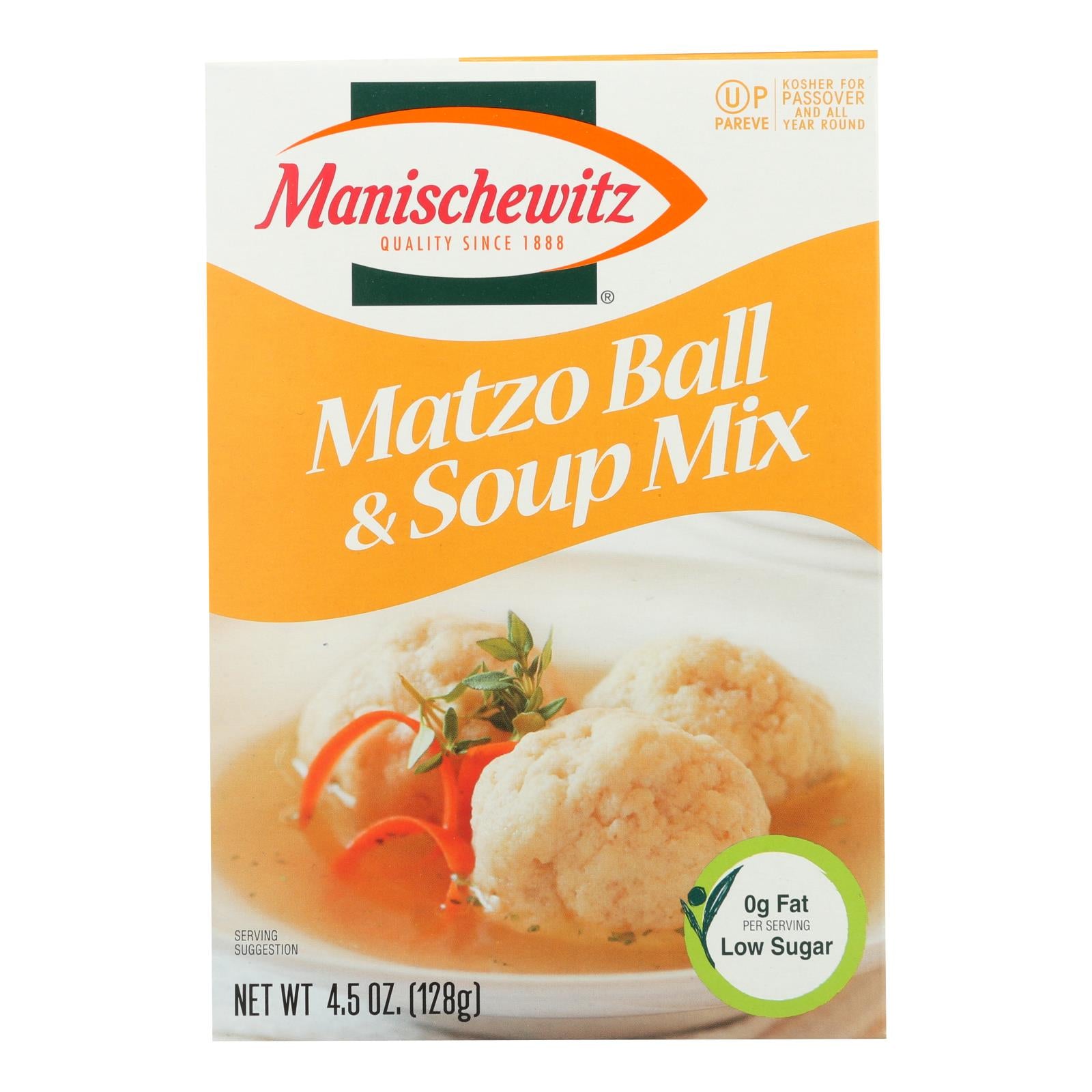 Manischewitz - Matzo Ball And Soup Mix - Case Of 24 - 4.5 Oz. - Eco-Friendly Home & Grocery