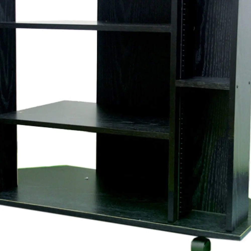 35" Black Open Shelving TV Stand Homeroots Living Room