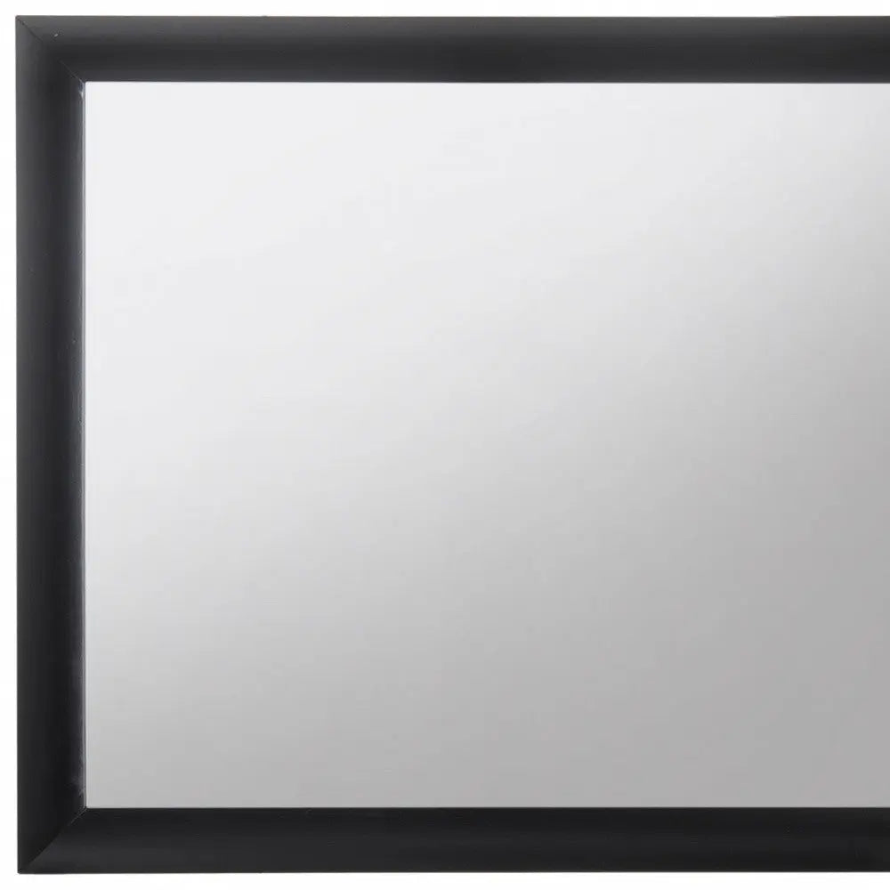 35" Black Square Wood Framed Mounted Dresser Mirror Homeroots Bed & Bath