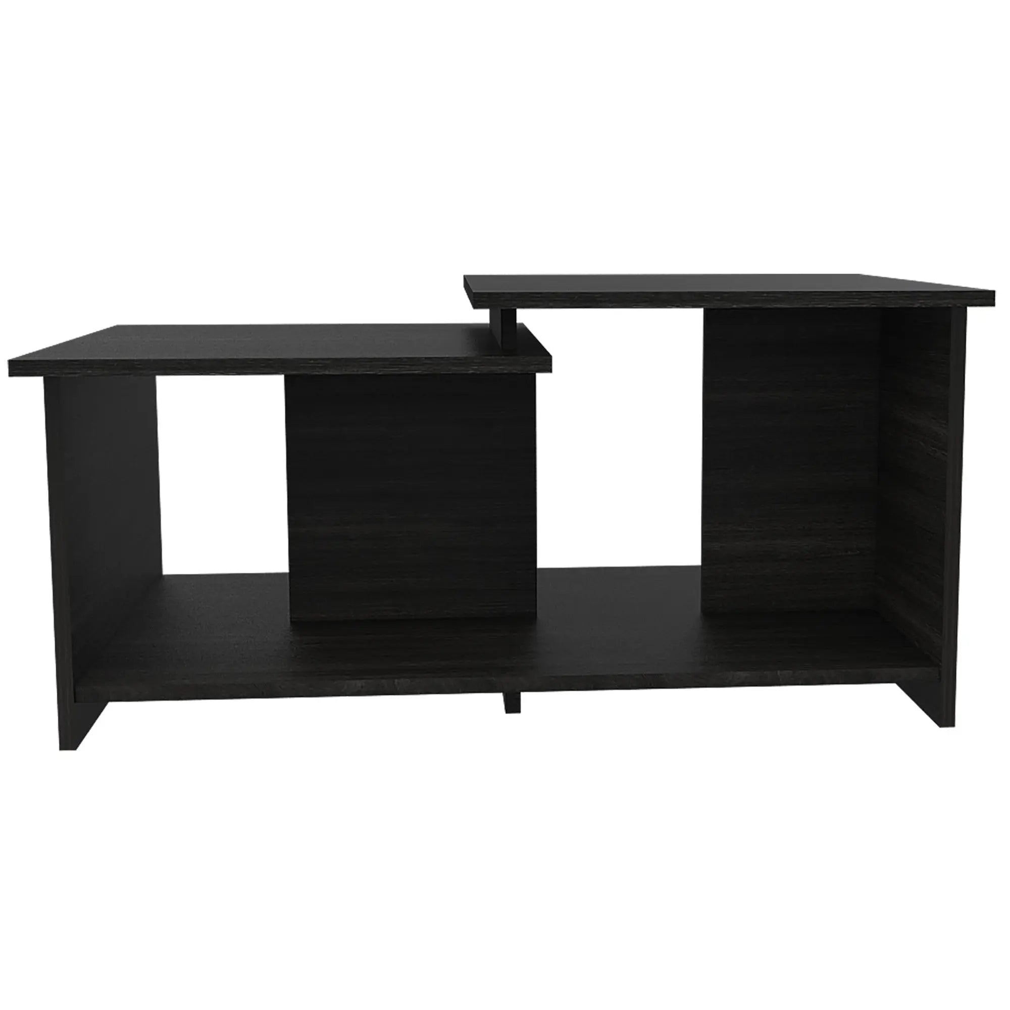 35" Black Wood Abstract Coffee Table - GreatEagleInc