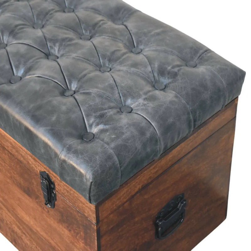 35" Brown Solid Wood Storage Bench Homeroots Outdoor