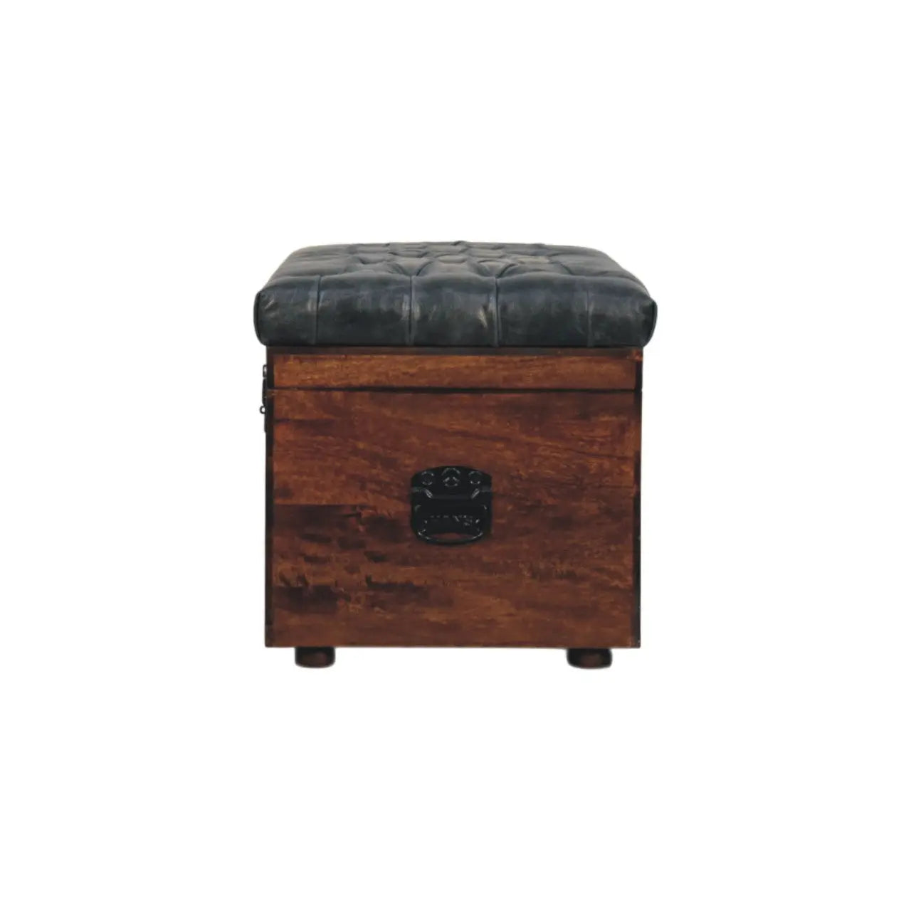 35" Brown Solid Wood Storage Bench Homeroots Outdoor