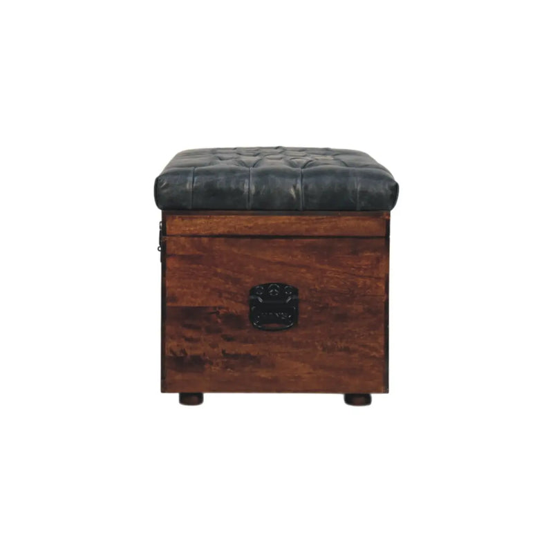 35" Brown Solid Wood Storage Bench Homeroots Outdoor