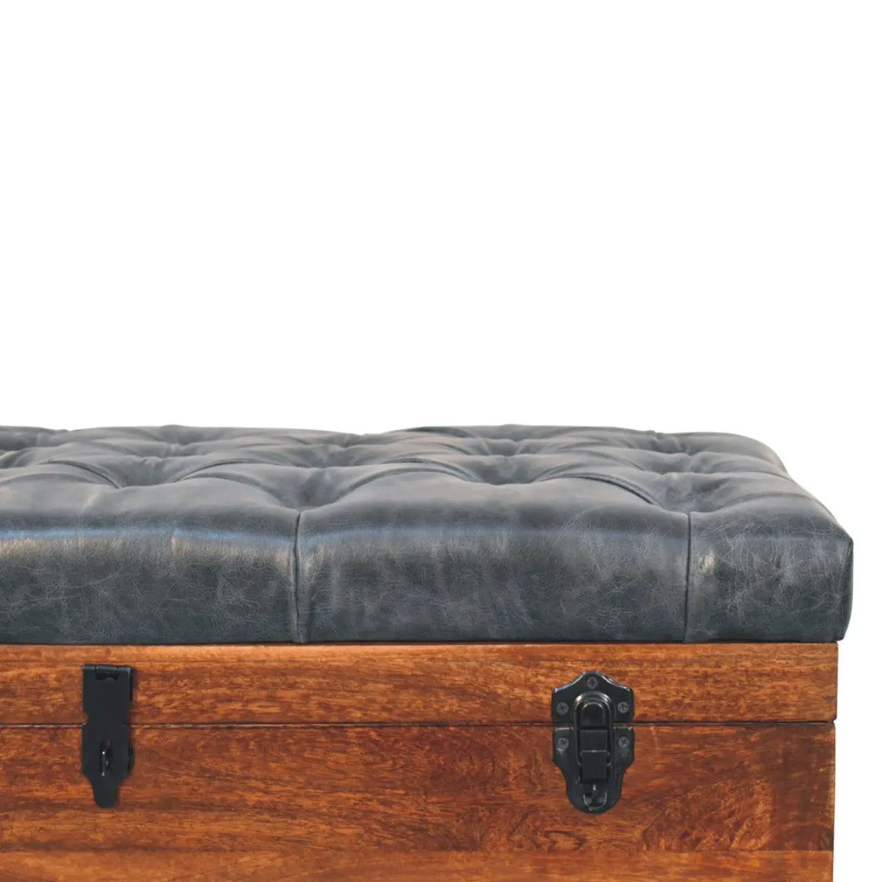 35" Brown Solid Wood Storage Bench Homeroots Outdoor