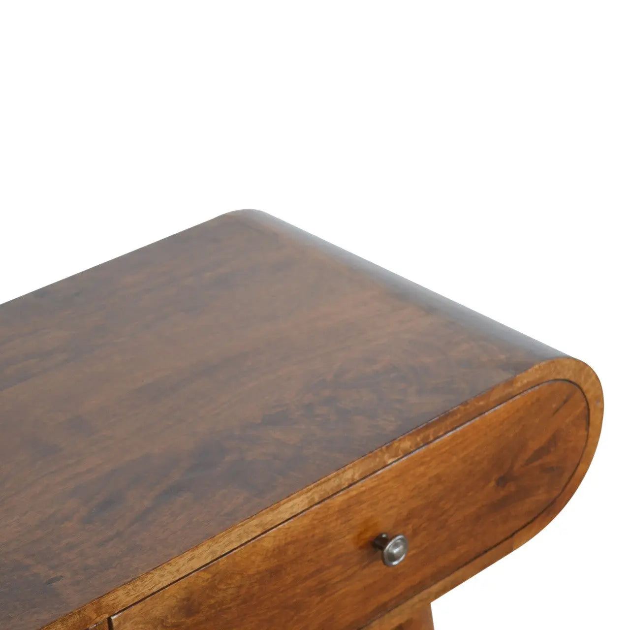 35" Chestnut Solid Wood Console Table With Two Drawers Homeroots Living Room