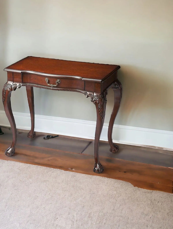 35" Dark Brown Writing Desk Homeroots Office
