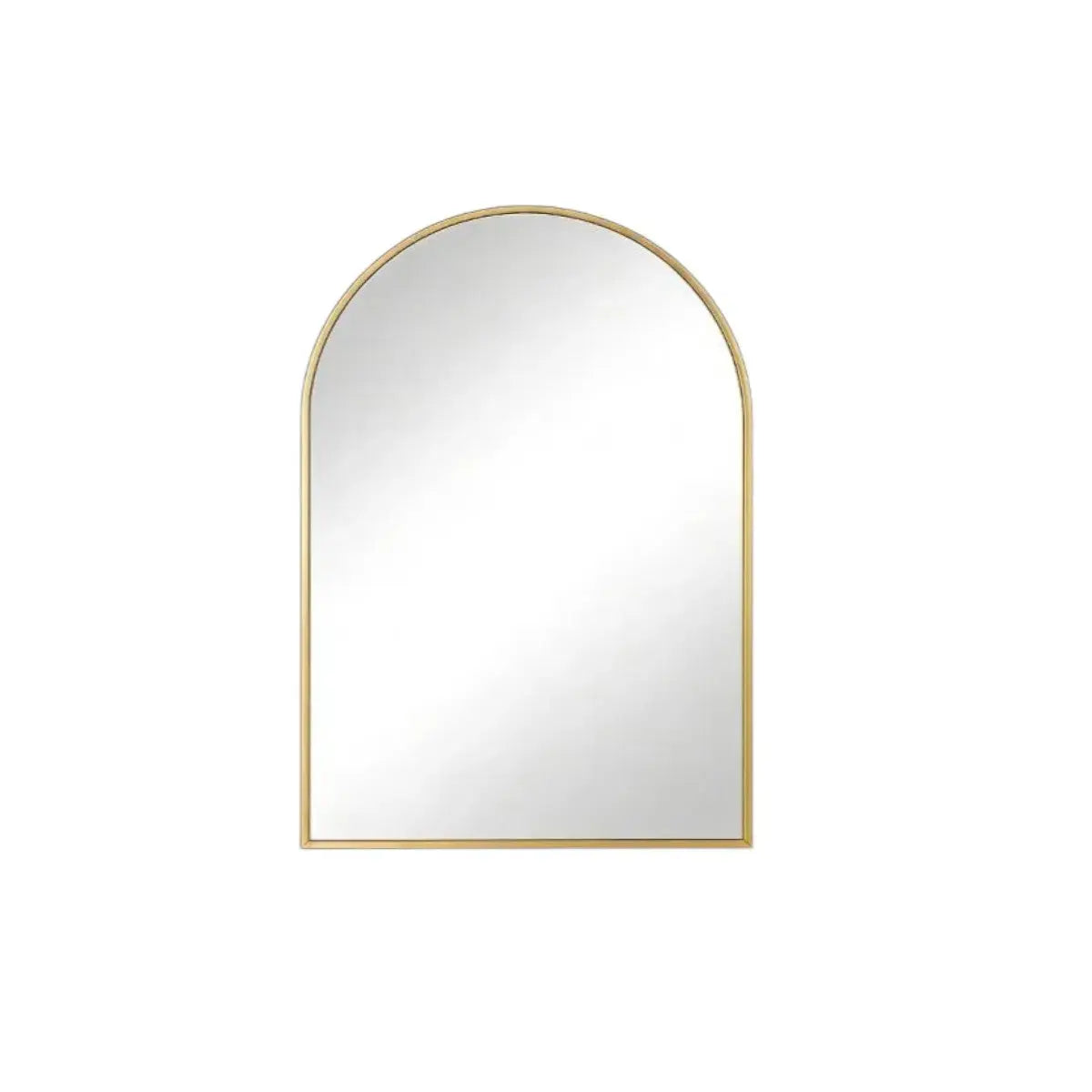 35" Gold Aluminum Arch Framed Accent Mirror Homeroots Bed & Bath