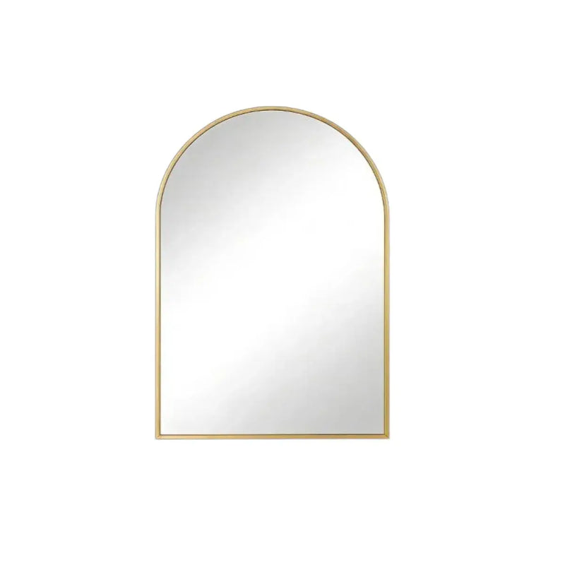 35" Gold Aluminum Arch Framed Accent Mirror Homeroots Bed & Bath