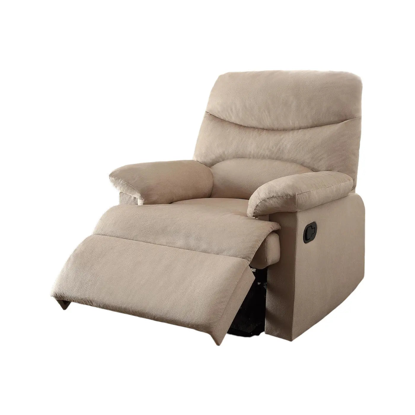 35" Light Brown Microfiber Manual Recliner Homeroots Living Room