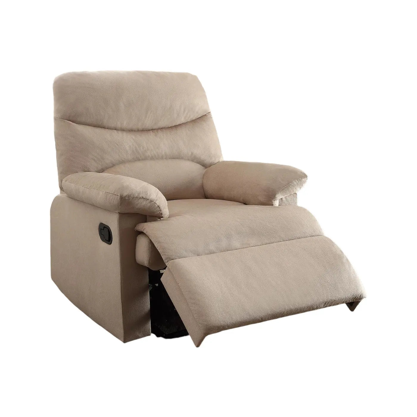 35" Light Brown Microfiber Manual Recliner Homeroots Living Room