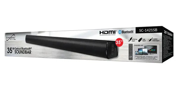 35" Optical Bluetooth Soundbar Supersonic