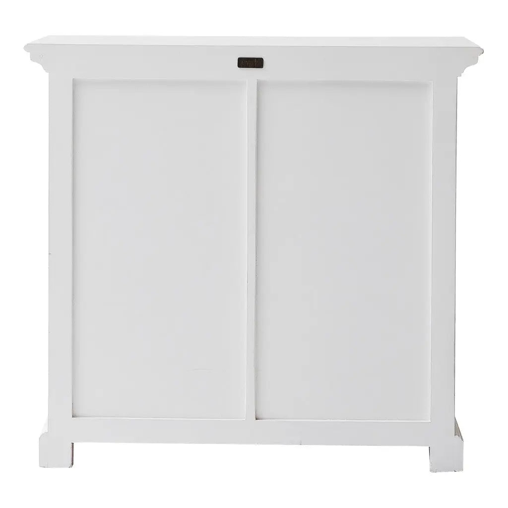 35" White Accent Cabinet With Two Drawers and Baskets Homeroots Kitchen & Dining