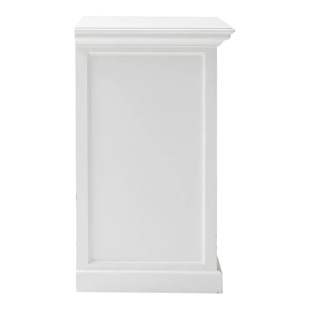 35" White Accent Cabinet With Two Drawers and Baskets Homeroots Kitchen & Dining