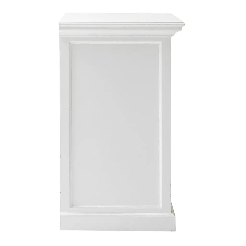 35" White Accent Cabinet With Two Drawers and Baskets Homeroots Kitchen & Dining