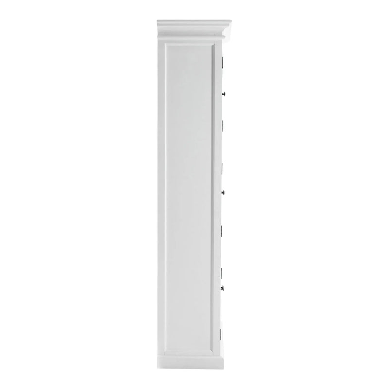 35" White Solid Wood Frame Standard Accent Cabinet With Six Shelves Homeroots Kitchen & Dining