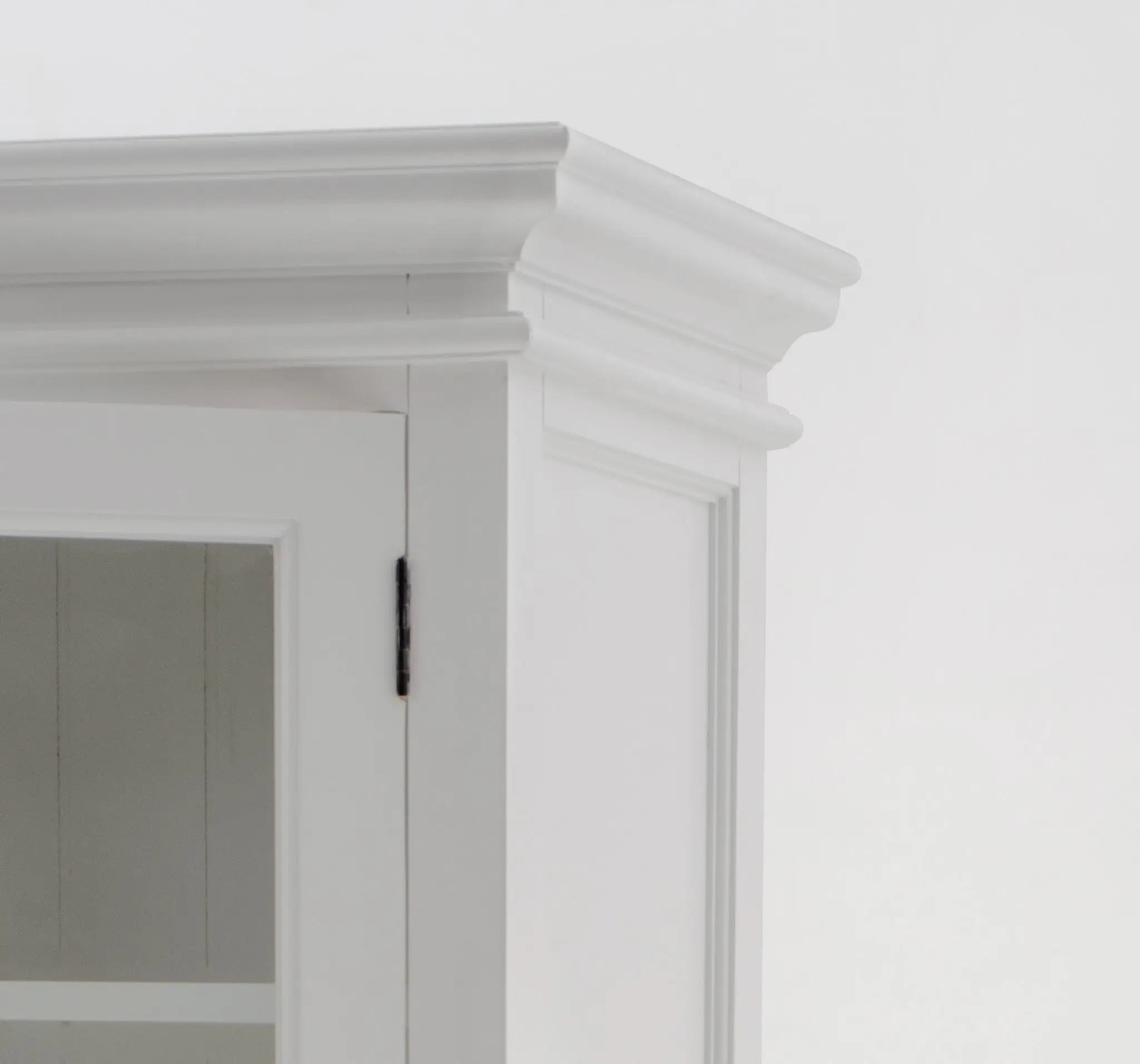 35" White Solid Wood Frame Standard Accent Cabinet With Six Shelves Homeroots Kitchen & Dining