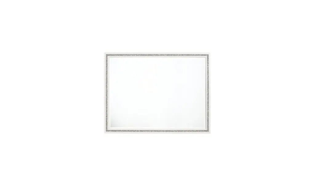 35" White Wood Framed Mounted Dresser Mirror Homeroots Bed & Bath