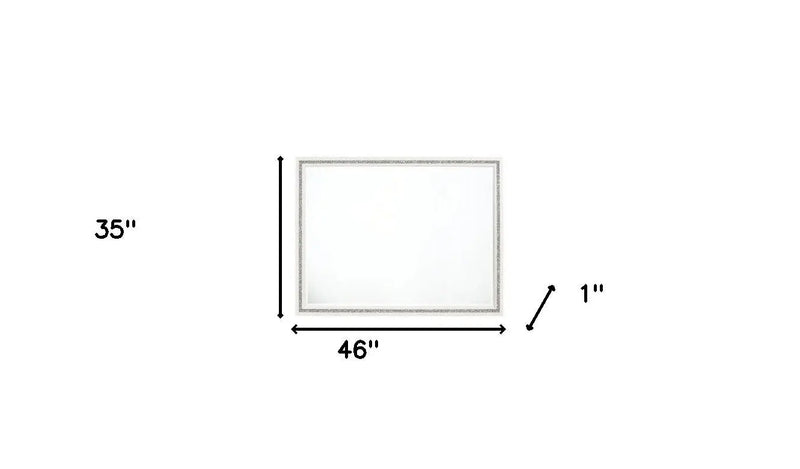 35" White Wood Framed Mounted Dresser Mirror Homeroots Bed & Bath