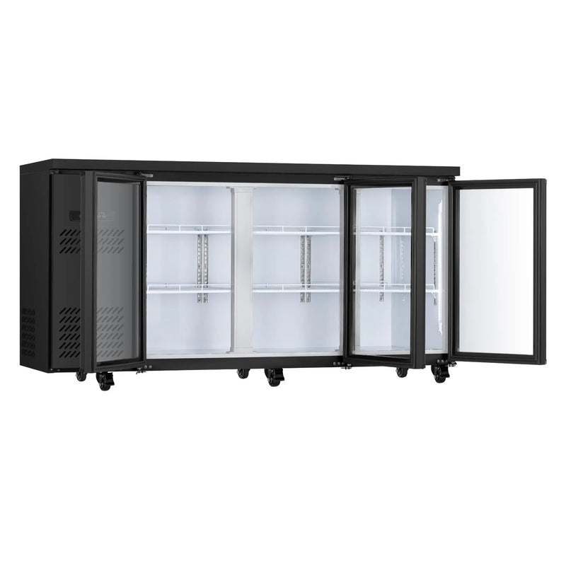 35" X 71" Clear and Black Metal Single Compartment Can Beverage Refrigerator Homeroots Home Decor