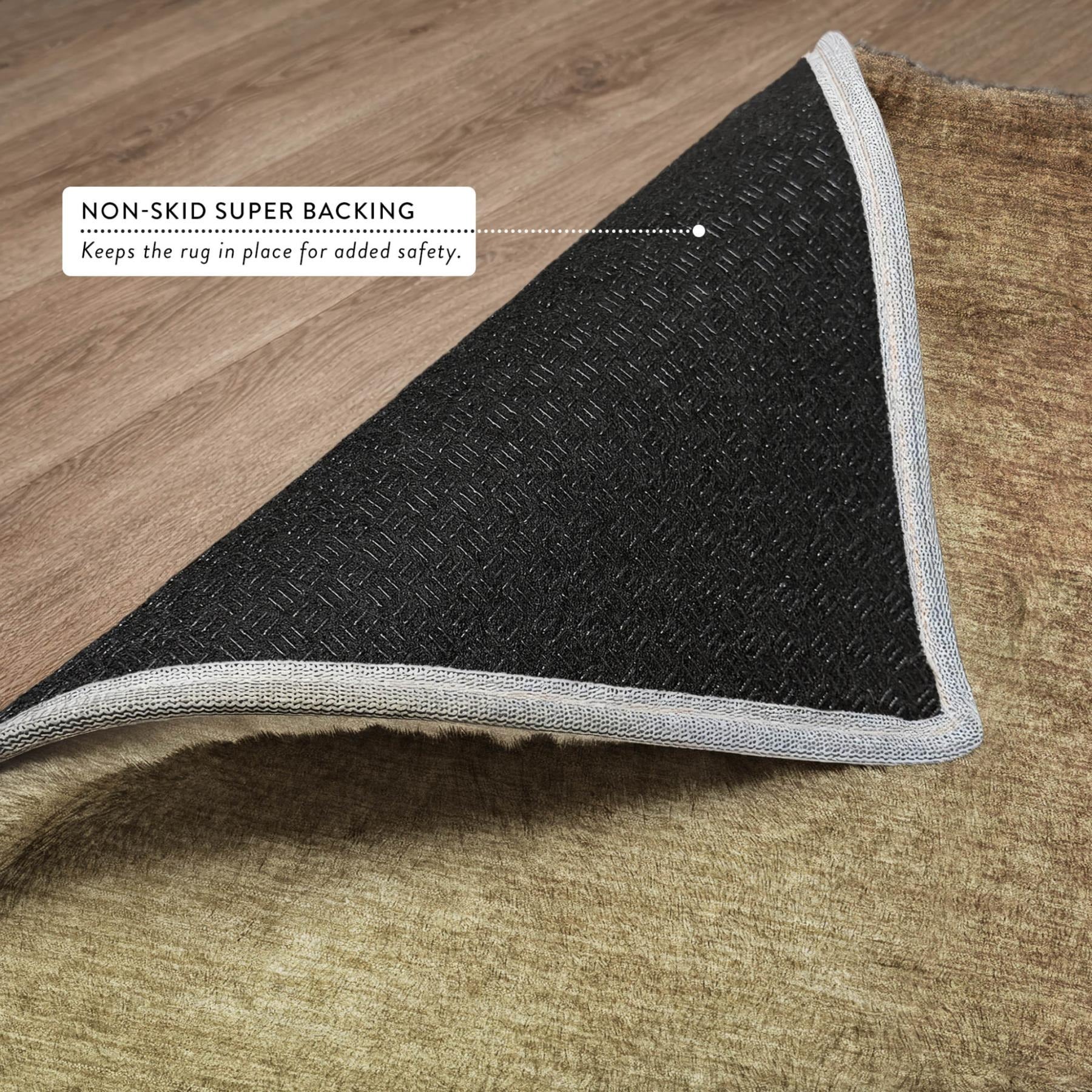 3' X 5' Blush And Taupe Ombre Shag Washable Area Rug With UV Protection - Home & Garden