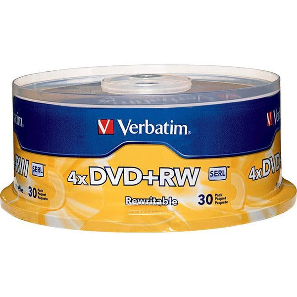 Verbatim DVD+RW 4.7GB 4X with Branded Surface - 30pk Spindle - Computers & Electronics