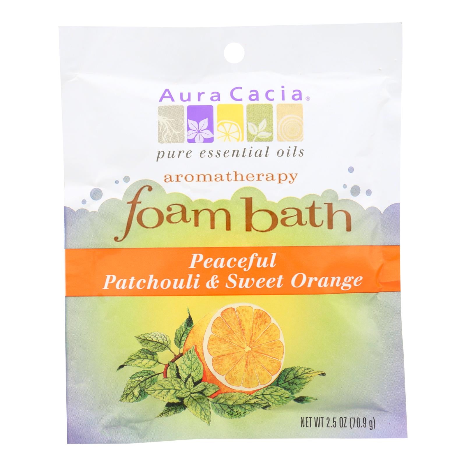 Aura Cacia - Foam Bath Peaceful Patchouli And Sweet Orange - 2.5 Oz - Case Of 6 - GreatEagleInc