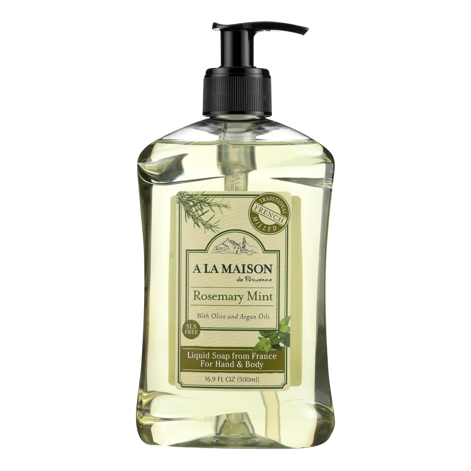 A La Maison - French Liquid Soap - Rosemary Mint - 16.9 Fl Oz - GreatEagleInc