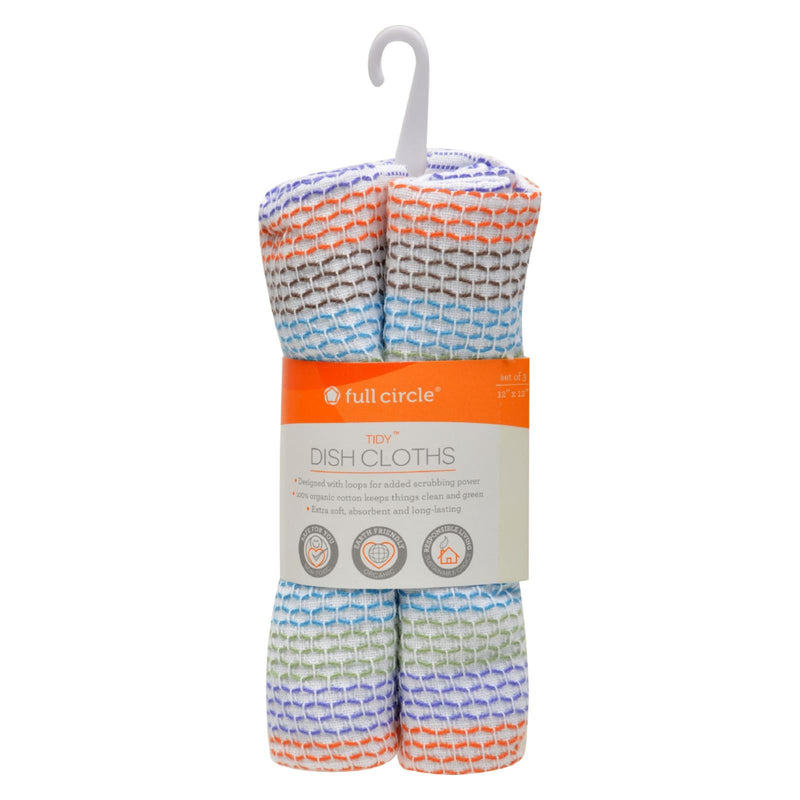 Full Circle Home Tidy Dish Cloths - 12 Inch X 12 Inch - Case Of 12 - 3 Pack - GreatEagleInc