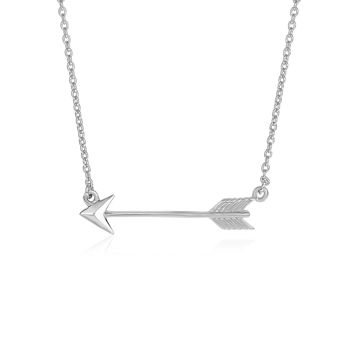 Necklace with Arrow in Sterling Silver - 18" - Jewelry