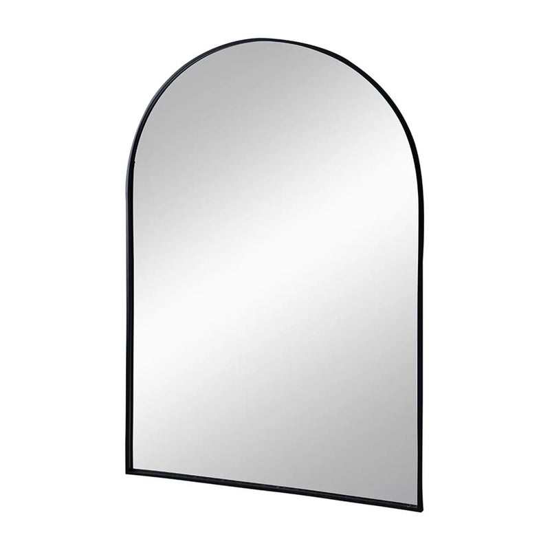 36" Black Arch Metal Framed Accent Mirror Homeroots Bed & Bath