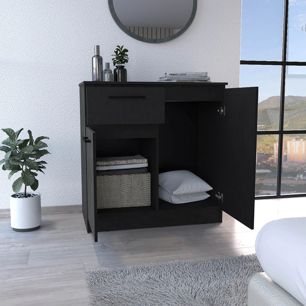 36" Black Drawer Combo Dresser Homeroots Bed & Bath