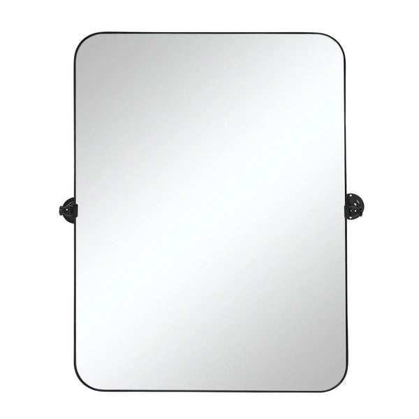 36" Black Metal Tilting Framed Accent Mirror Homeroots Bed & Bath