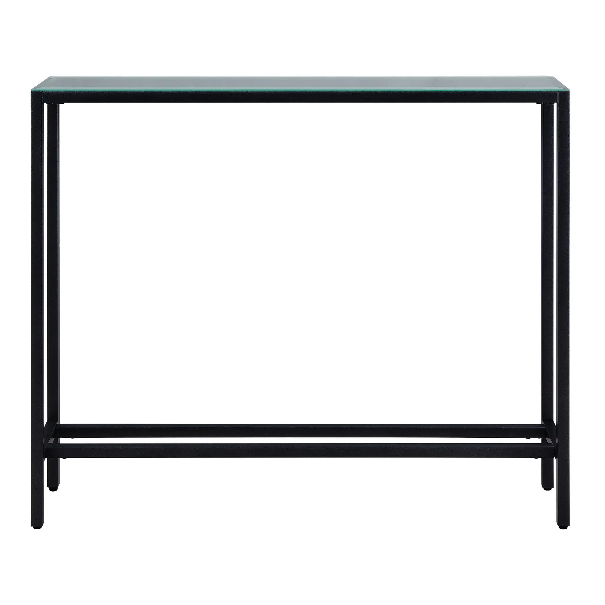 36" Black Mirrored Glass Console Table Homeroots Living Room