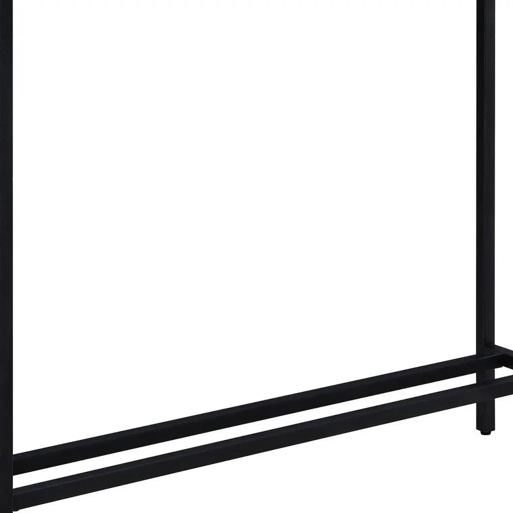 36" Black Mirrored Glass Console Table Homeroots Living Room