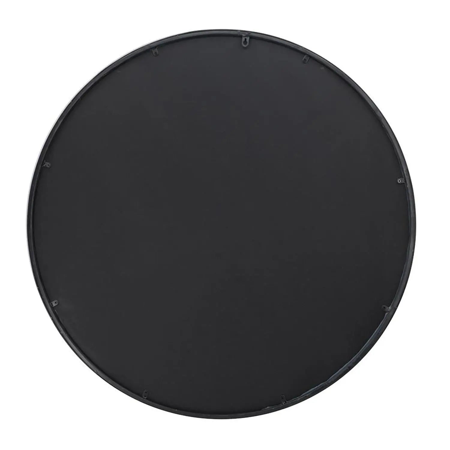 36" Black Round Iron Framed Antiqued Glass Accent Mirror Homeroots Bed & Bath