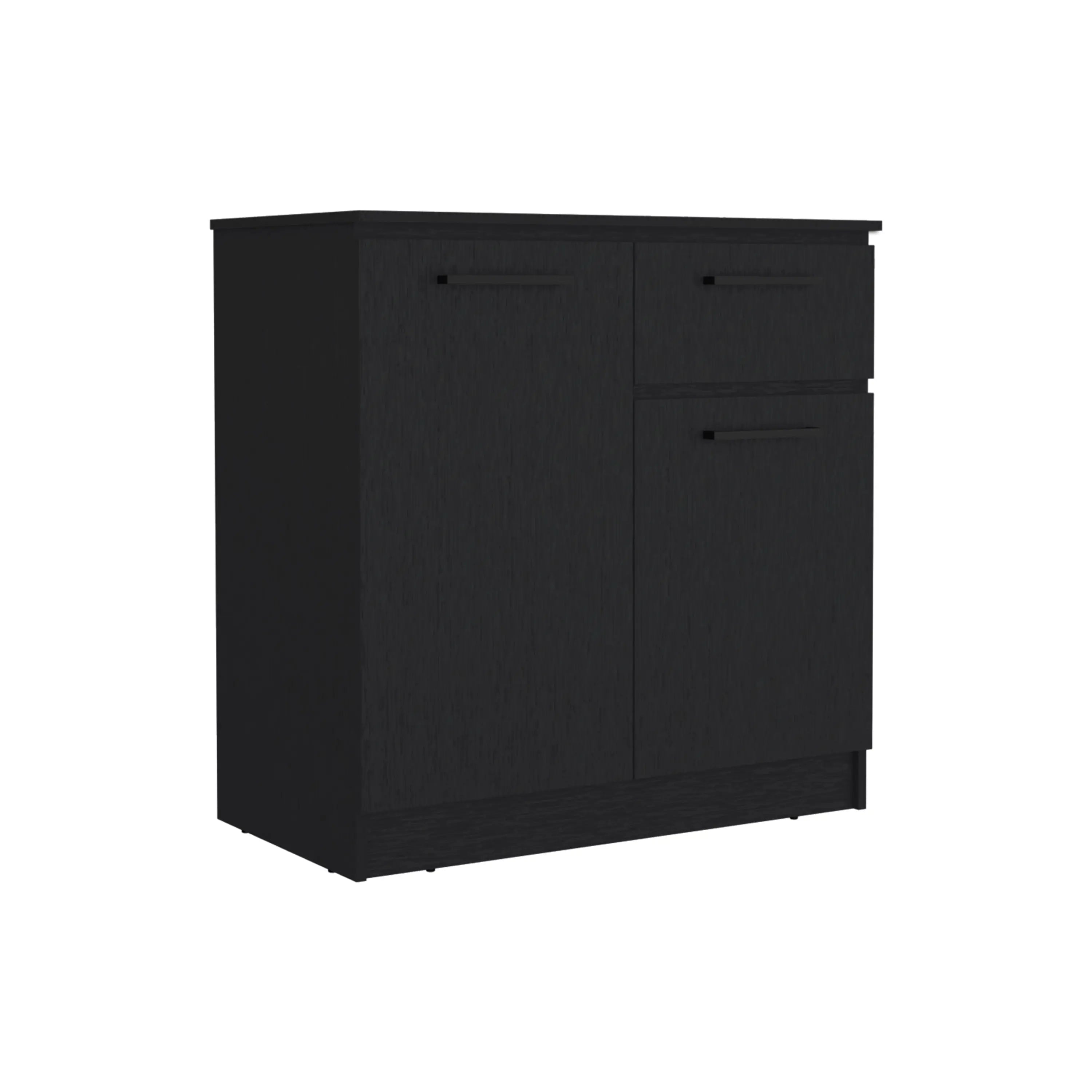 36" Black Wood Single Drawer Dresser Homeroots Bed & Bath