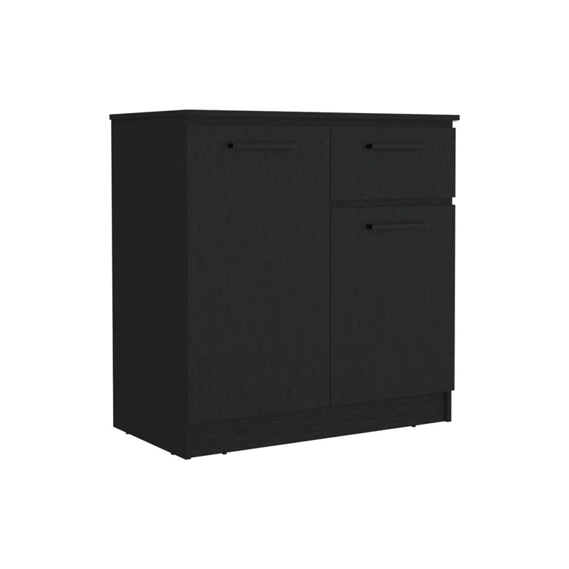36" Black Wood Single Drawer Dresser Homeroots Bed & Bath