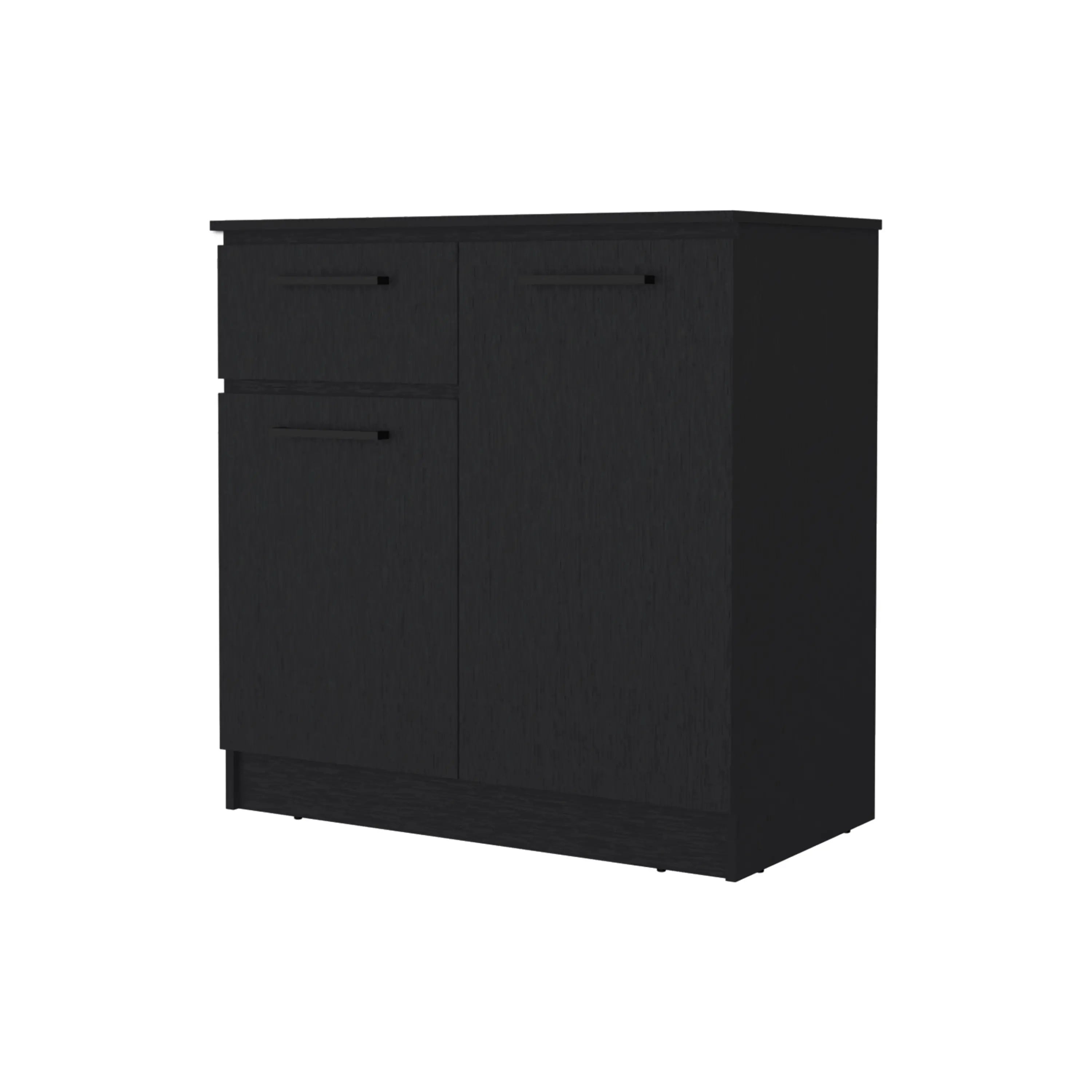 36" Black Wood Single Drawer Dresser Homeroots Bed & Bath