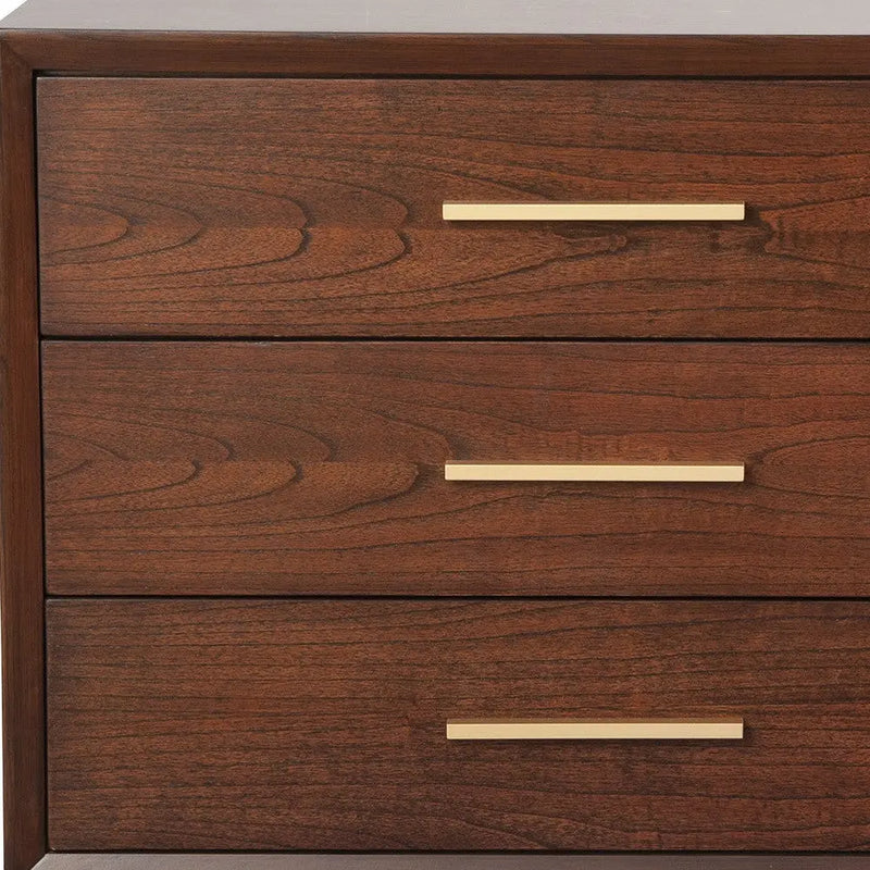 36" Brown Solid Wood Three Drawer Dresser - GreatEagleInc