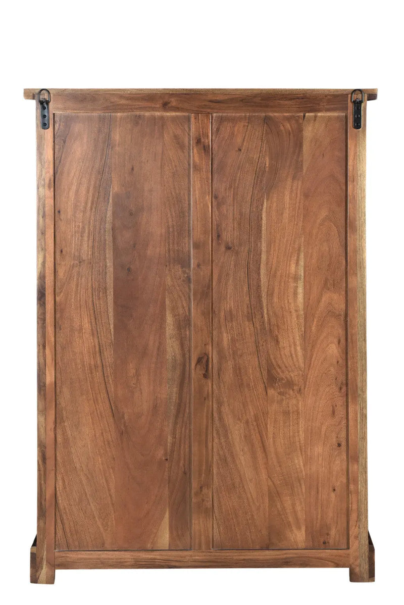 36" Dark Brown Solid Wood Five Drawer Chest Homeroots Bed & Bath