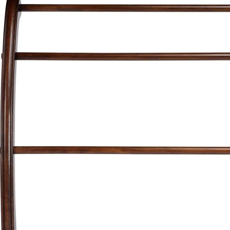 36" Deep Cherry Brown Wood Blanket Stand Homeroots Organization
