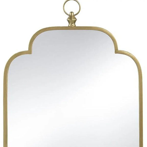 36" Gold Novelty Iron Framed Accent Mirror Homeroots Bed & Bath