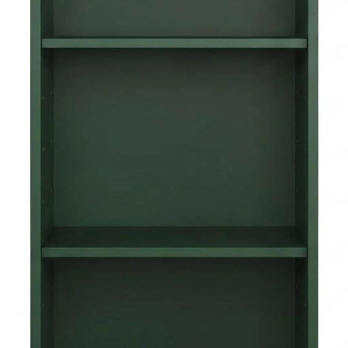 36" Green Solid Wood Adjustable Three Tier Library Bookcase Homeroots Office