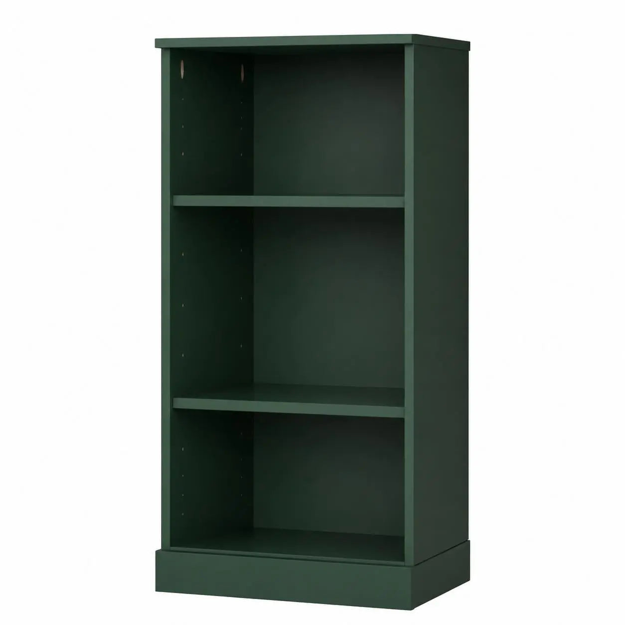 36" Green Solid Wood Adjustable Three Tier Library Bookcase Homeroots Office