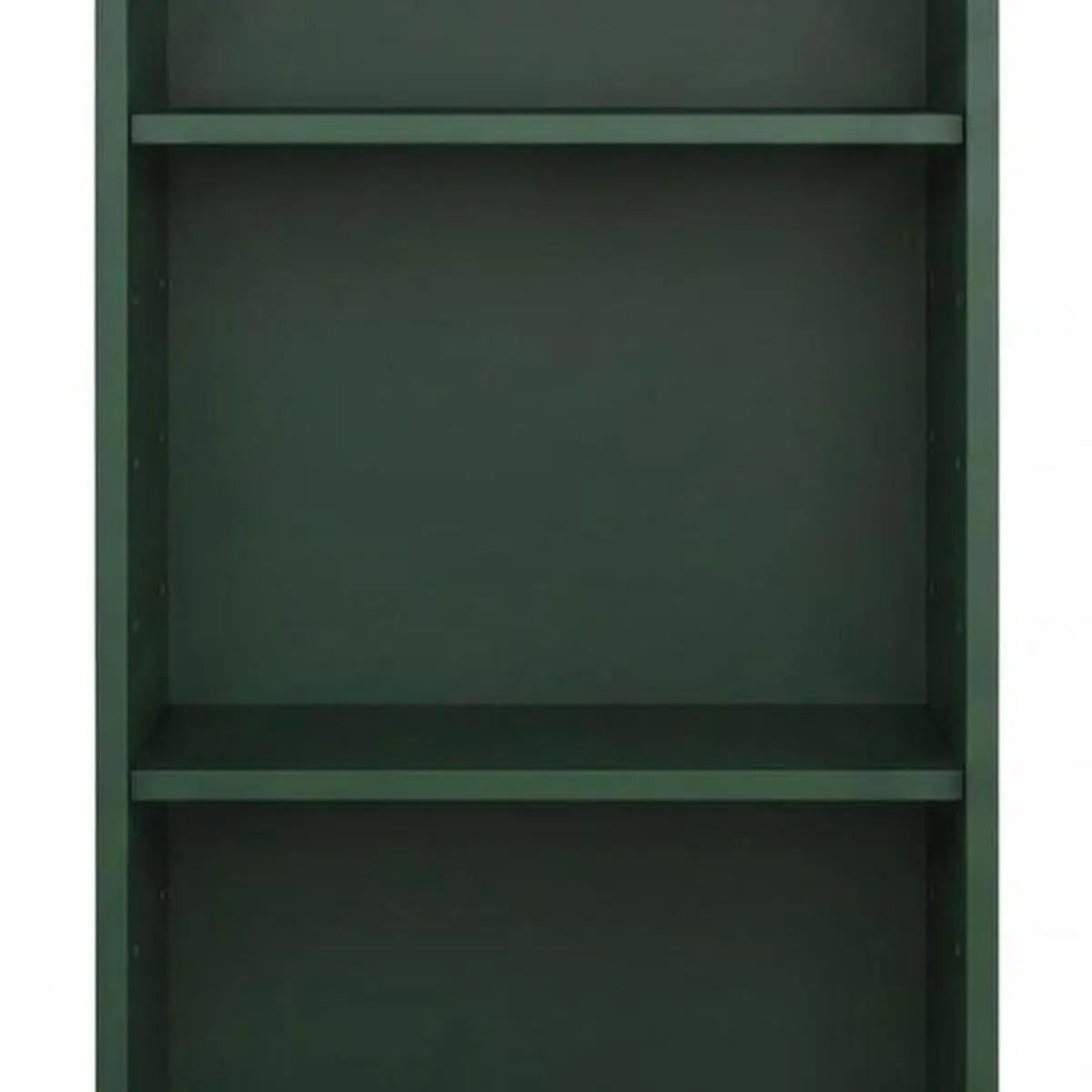 36" Green Solid Wood Adjustable Three Tier Library Bookcase Homeroots Office